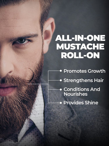 Beardo Beard & Mustache Growth Combo | Mustache Growth Roll On 8ml & Beard n Hair Growth Oil 50ml (Set of 2)
